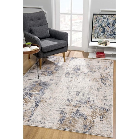 Palacedesigns 7 x 10 ft. Ivory & Beige Abstract Diamonds Area Rug PA3093691